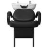 Shampoo Chair Black and White 136 x 60 x 92 cm PVC