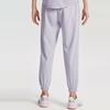 Женские спортивные брюки Li Ning Training Series, однотонные, свободные, с принтом логотипа сбоку, светло-фиолетовые, AYKR136-3
