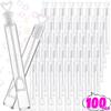 10/100Pcs Transparent Love Heart Wand Tube Bubble Soap Bottle Birthday Wedding Party Decor Gifts Baby Shower Favors Kids Toys