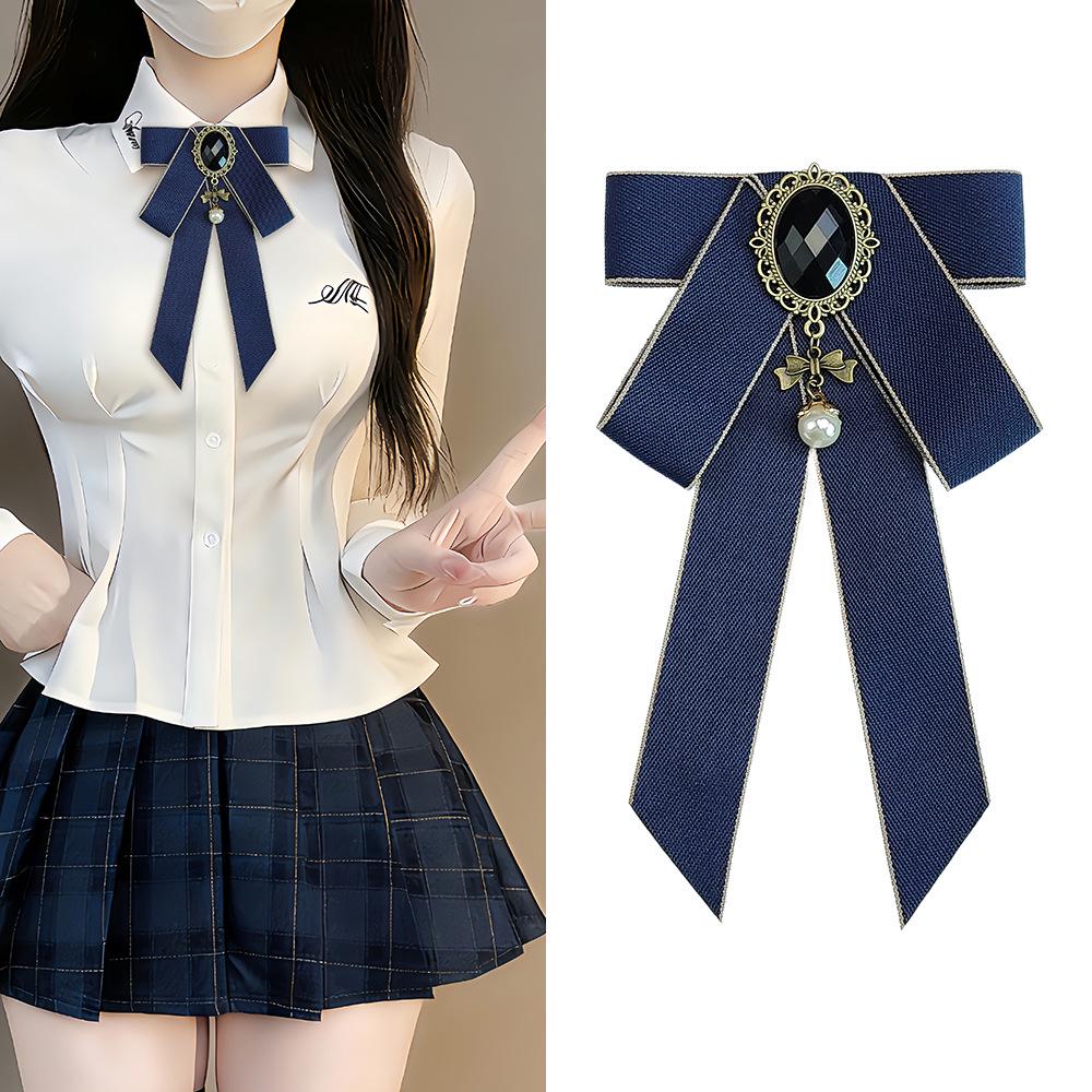 Однотонный галстук-бабочка в корейском стиле, корсаж: Ретро, Универсальный модный аксессуар для костюмных рубашек