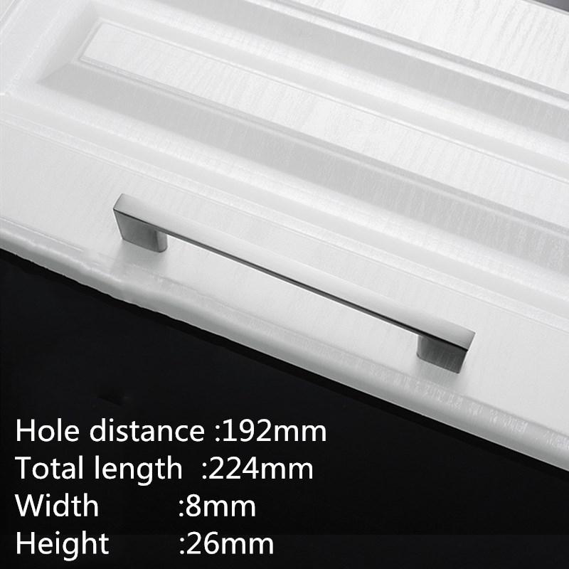 KK&FING 1PC Simple Black Aluminum Kitchen Cabinet Door Handles Drawer Pulls Glass Cabinet Wardrobe Door Pulls Furniture Hardware