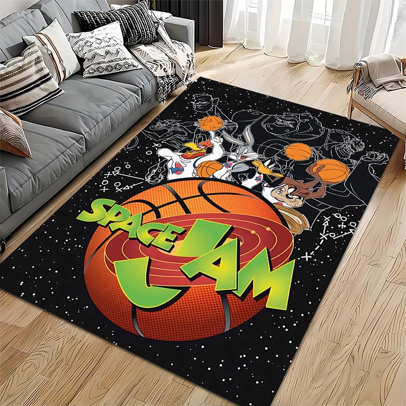 Space Jam Cartoon Basketball suitable as a non-slip mat for the living room or bedroom sofa