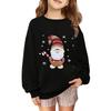 Children's Fashionable Casual Long-sleeved Loose Christmas Print Pullover Sweatshirt