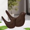 Creative Brown Glossy Ceramic Birds Figurines Home Decorations Accessories Party (Pack of 2, Brown)