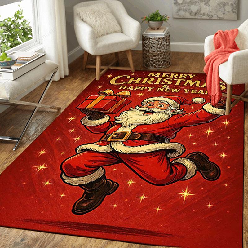 1Pc Gingerbread Men Christmas Rug Office Carpet Indoor Outdoor Doormat Nonslip Soft And Comfortable Living Room Christmas Halloween Gift D91842