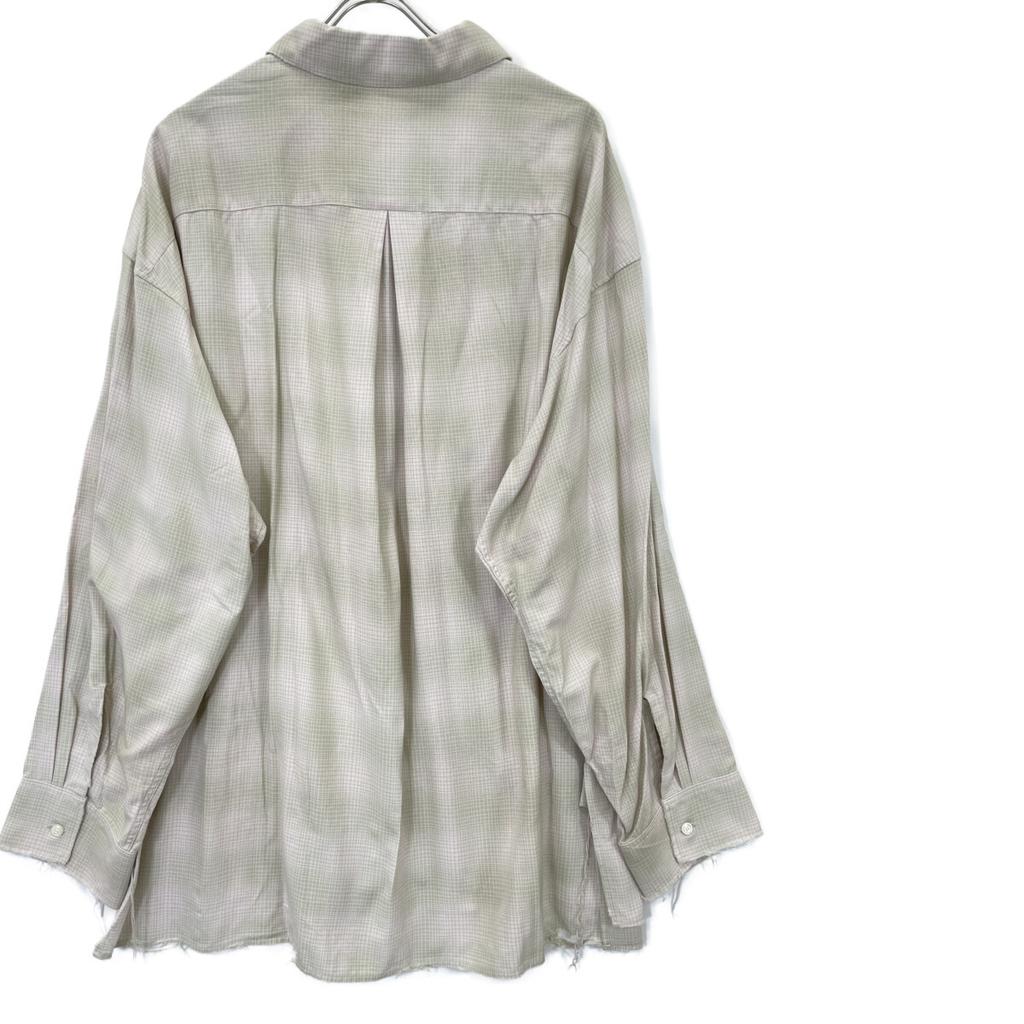 ANCELLM ANC-SH61-A OMBRECHECK SHIRT Tops 2 Beige X greenUsed