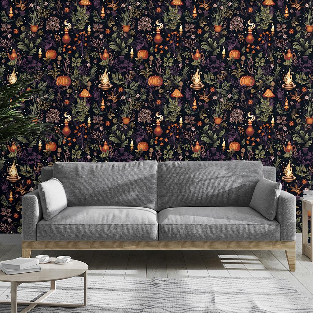 Готический Бохо Самоклеящиеся Обои Растения Травы Контактная Бумага Водонепроницаемые Съемные Обои для Гостиной Спальни Шкафа