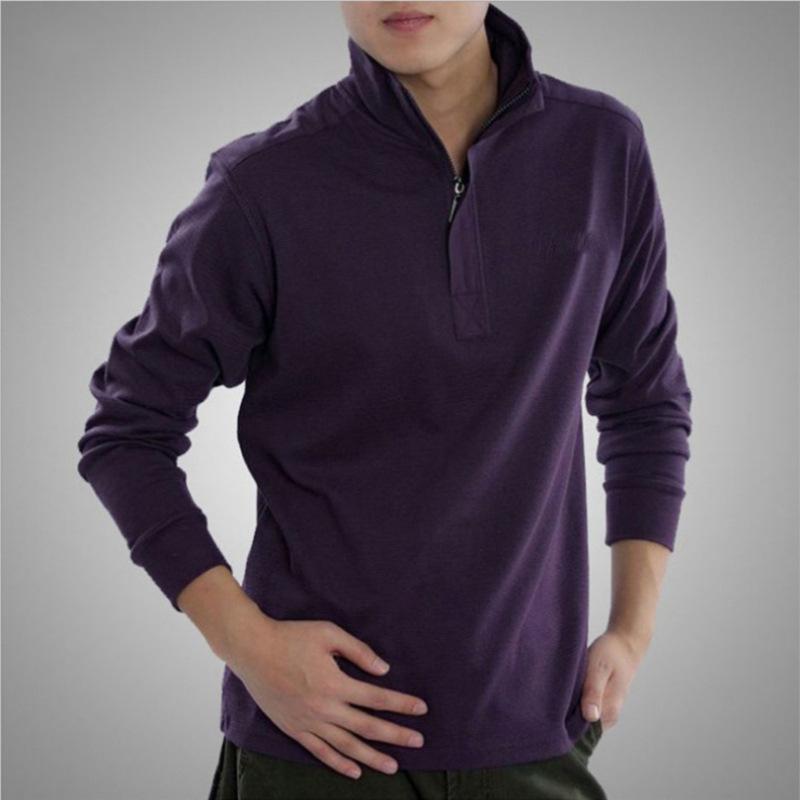 Мужской зимний однотонный теплый термосвитер на молнии, ветрозащитный уличный свитер, толстовка с воротником-стойкой и молнией, длинный рукав