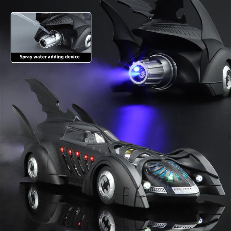 1/18 Scale Classic Movie Car Second Chariots Batmobile Alloy Concept Bat Sports Car Metal Metal Racing Car Model Sound Light Kids Toys