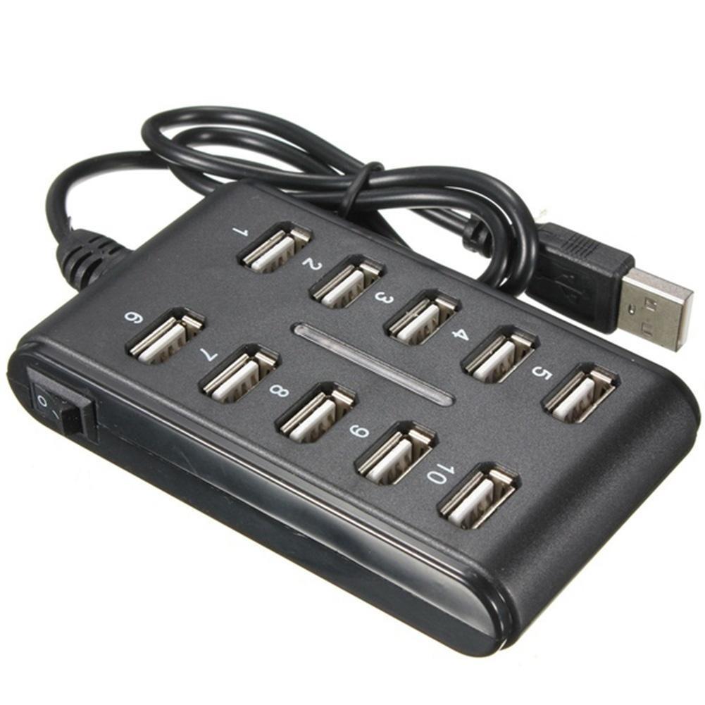 Исключительный 10-портовый высокоскоростной удлинительный кабель USB 2.0 с двухрядным концентратором-адаптером для ноутбука и ПК