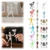 Skeleton Action Figure with Movable Joints Assembly Building Block Model DIY Skeleton Figurines for Halloween Decor Prank Toy