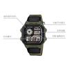 Casio Серия STANDARD маленький квадратный механизм десять лет от батарейки кварцевый механизм холщовый ремешок японские и корейские часы мужские часы AE-1200WHB-3B