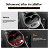 Для Fiat 500/Abarth 595/695 2016 2017 2018 2019 2020 2021 2022 2023 2024 Наклейка из настоящего мягкого углеродного волокна LHD RHD Отделка подстаканника