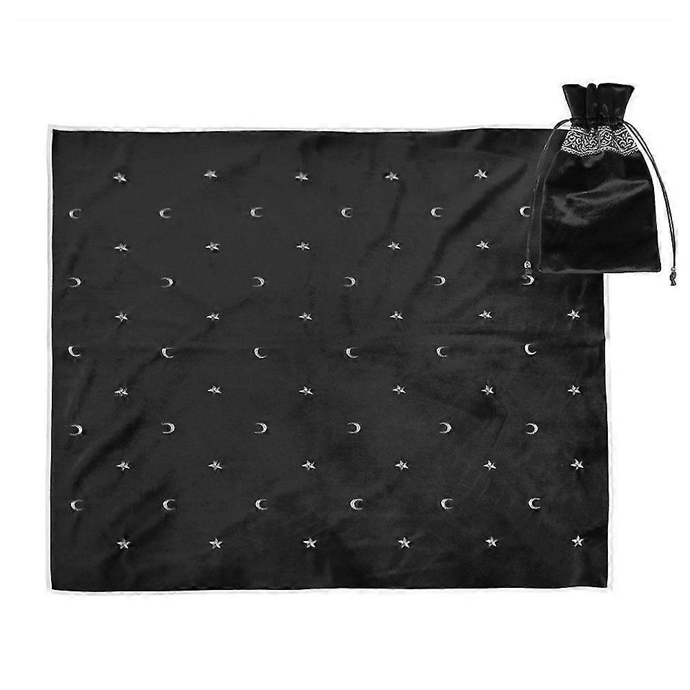 Altar Tarot Table Cloth Velvet Tarot Divination Tablecloth With Tarot Cards Bag Board Game Accessories Black