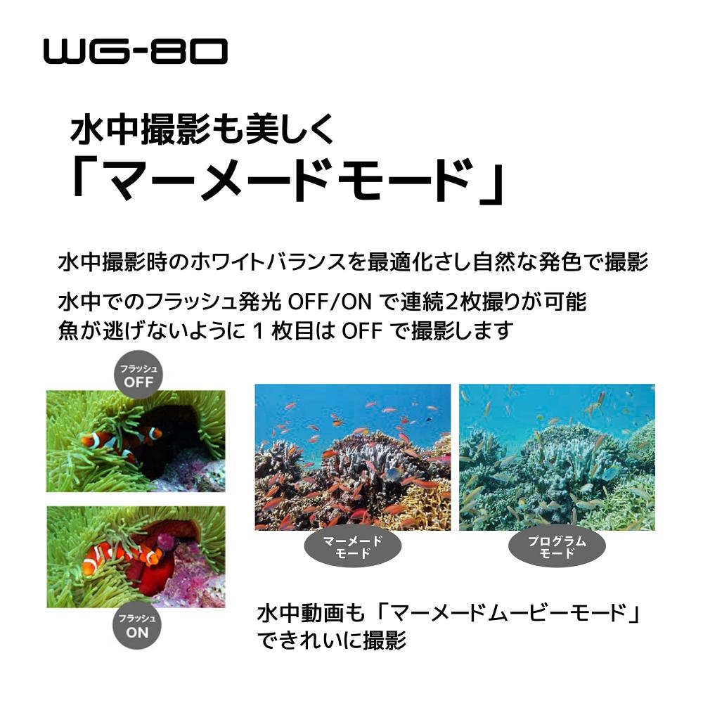 Ricoh WG-80 BLACK Ricoh подлинная водонепроницаемая цифровая камера 14м водонепроницаемость (2 часа непрерывно) 1,6 м ударопрочный пылезащитный -10℃ устойчив к холоду Прочный корпус