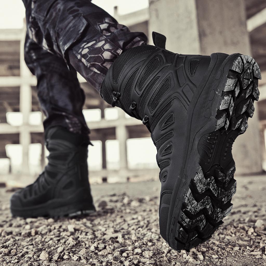 TUINANLE Мужская защитная обувь, рабочие армейские ботинки, дышащая нескользящая походная обувь для скалолазания в пустыне для мужчин