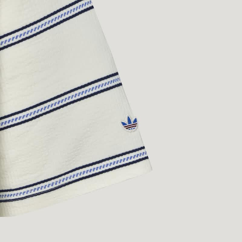 adidas Мужская вафельная футболка с полосками, короткий рукав, Originals