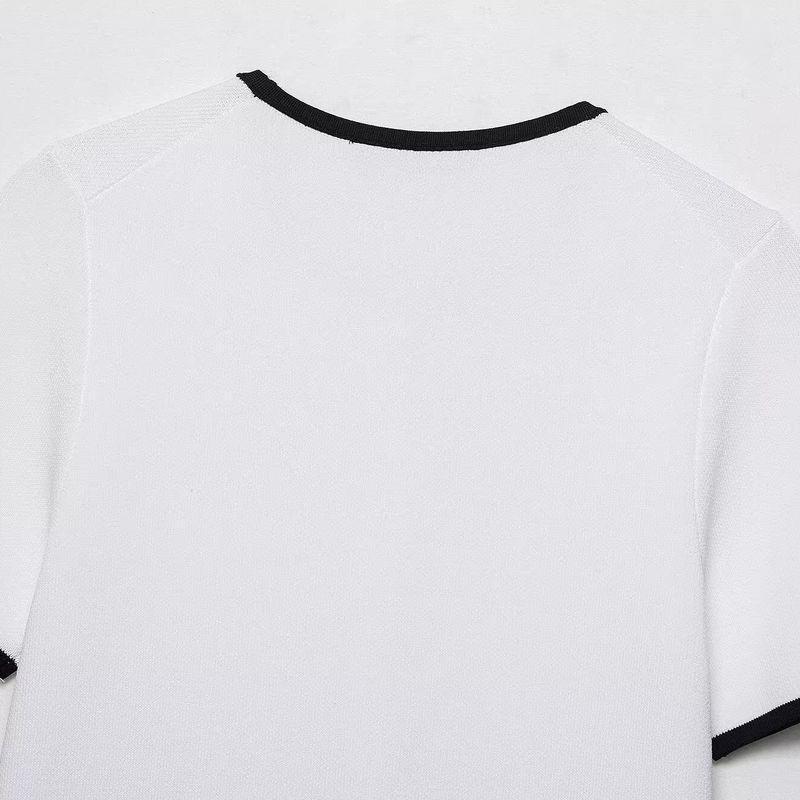 Araltay New Arrival Fashion Style Women's Clothing Fashion All-Match Minimalist Contrast Color Trim Knitting Outwear 5536192