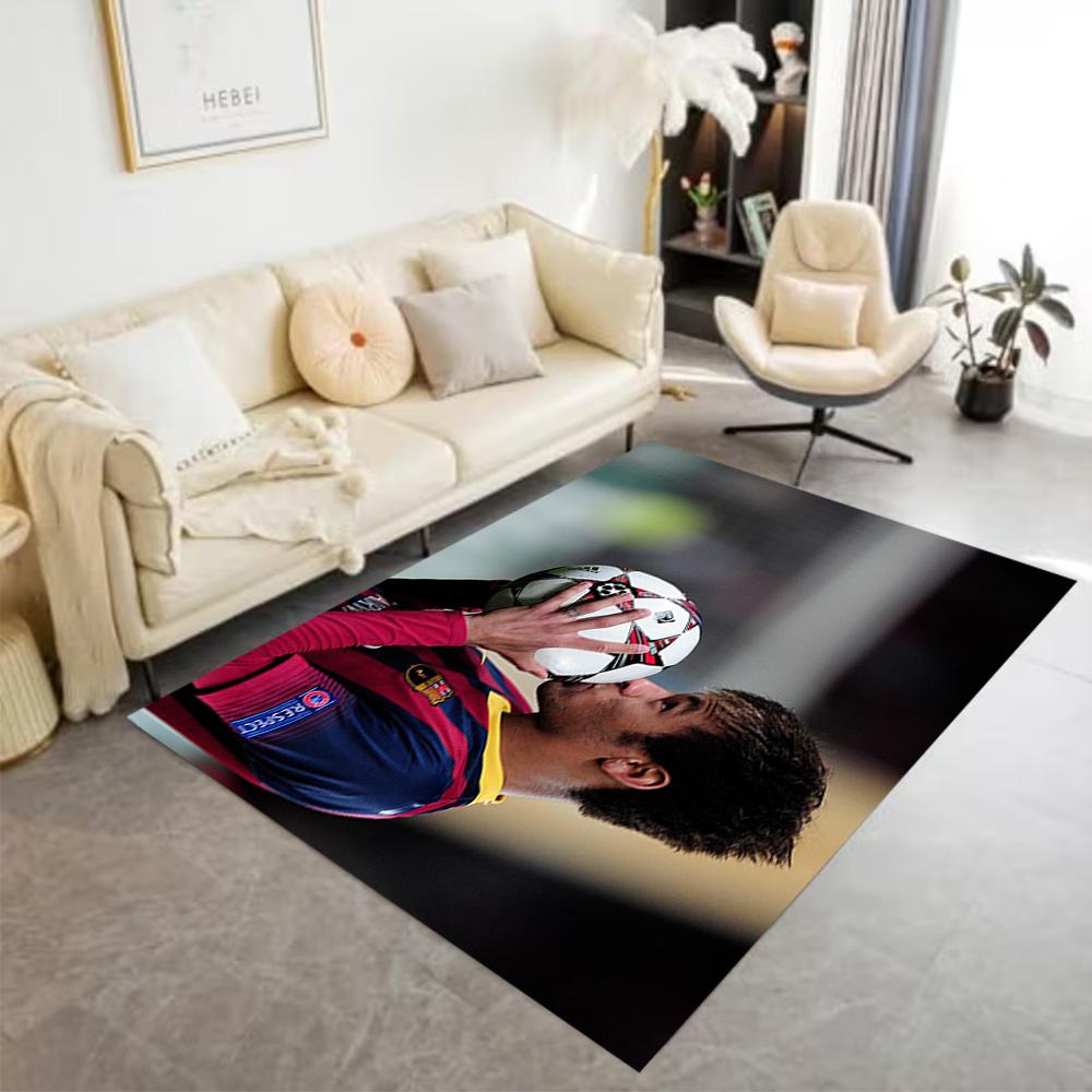 Neymar's Iconic Haircut Area Rug Perfect for Foyer Bedrooms Playrooms Hallway Anti-slip Rug Anime Office Decor Gift for Festivals