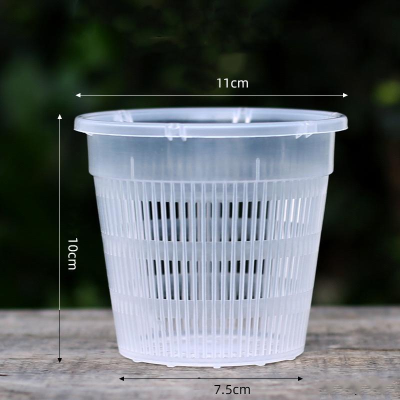 Transparent Plastic Flower Pot Root-controlled Orchid Planting Pot with Stomata Grow Box Nursery Transplant Pots