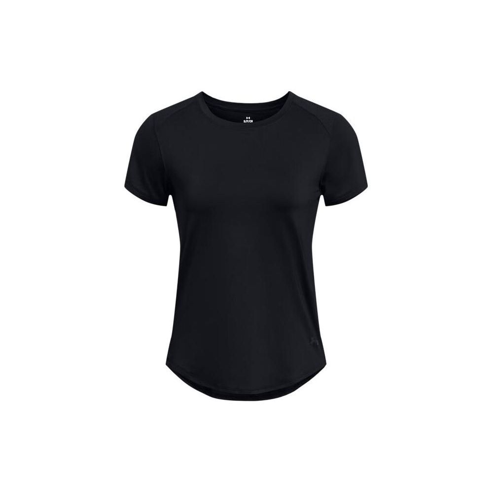 Under Armour Vanish Elite Vent однотонная облегающая дышащая тренировочная футболка с коротким рукавом для женщин, топы, черный цвет 1383638-001