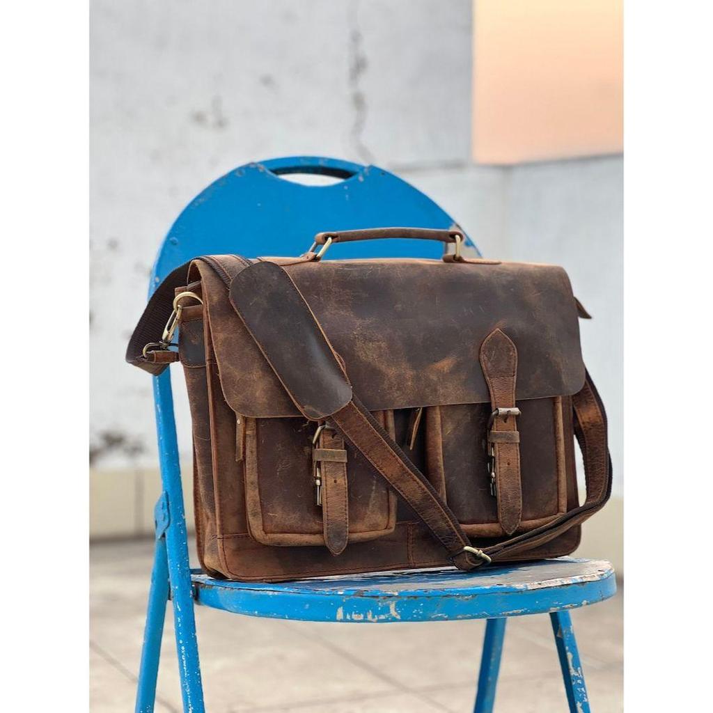 Персонализированная сумка-мессенджер из натуральной кожи ручной работы, сумка для ноутбука, сумка через плечо для мужчин и женщин, офисный портфель - сумка-мессенджер в винтажном стиле