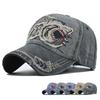 Retro Shark Embroidered Baseball Caps Bone Solid Animal Cartoon Men Women Cotton Stretch Hip Hop Streetwear Sun Hats