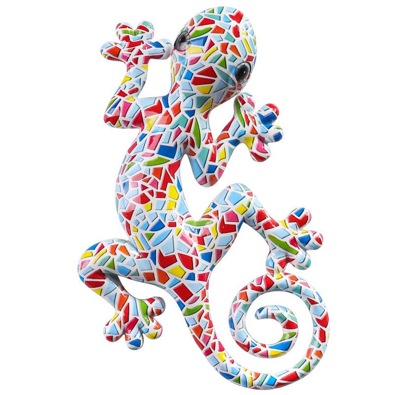 Американское художественное настенное искусство с гекконом: Декоративная подвеска из смолы в виде рептилии