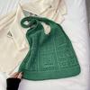 Hollow Knitting Shoulder Bag Woven Shopping Handbag Vintage Beach Tote Bag  Outdoor/Travel