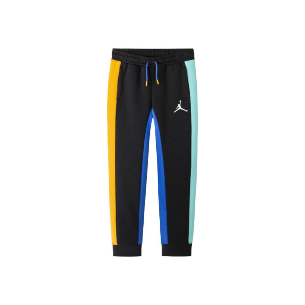 Детские вязаные штаны Jordan Air Thermal Пэчворк Удобные С флисовой подкладкой Черные JD2232140GS-001