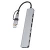USB Type C Hub High Speed 1 USB3.0 4 USB2.0 2 Type C Port Aluminum Alloy USB Splitter for Laptop Tablet Phone PC