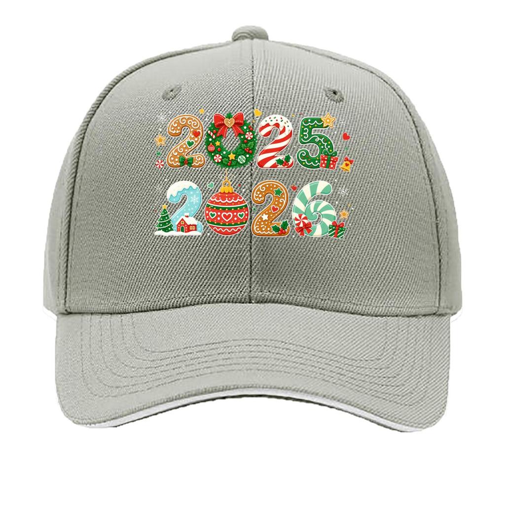Whimsical Christmas Year Numbers Coo Sandwich Baseball Cap Sun Cap Outdoor Workouts Hat