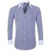 Men's Large Business Classic Stripe Comfortable Long Sleeve Shirt