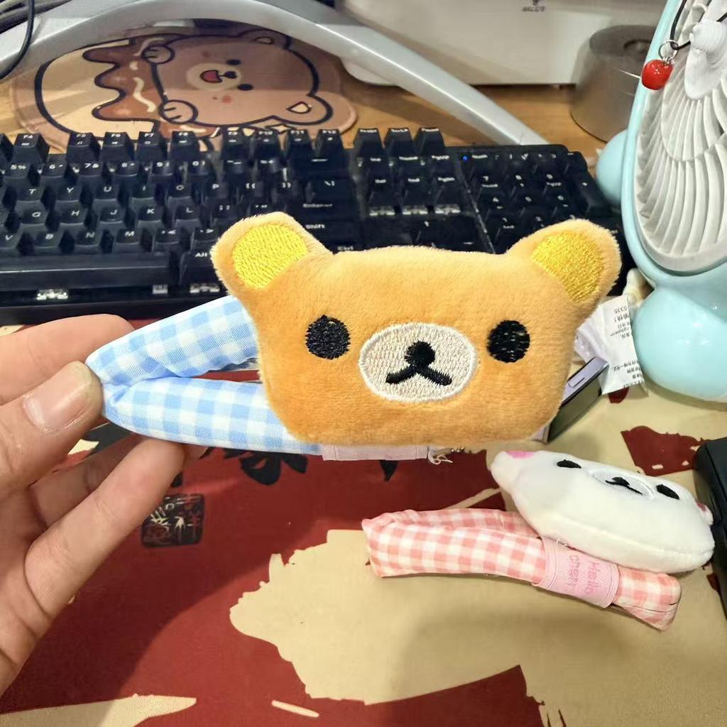 Пушистая резинка для волос Rilakkuma - Осенне-зимний плюшевый мультяшный стиль