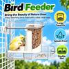 Large Capacity Automatic Bird Feeder Transparent Hanging Cage Feeder Small Pet Hanging Cage  Indoor
