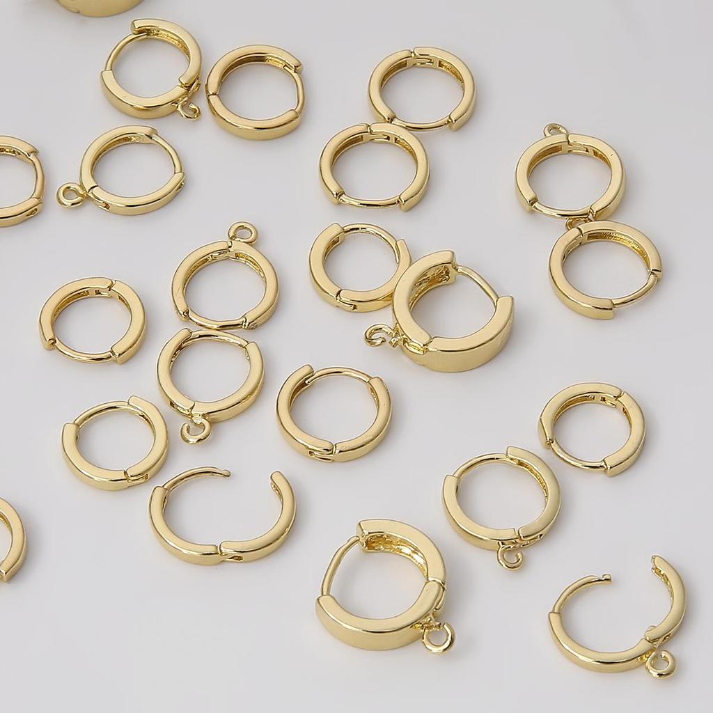 1 пара латунных сережек-крючков размером 12/13/14 мм для женщин и девочек, серьги с застежкой