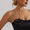 European & American Multi-layer Tassel Metal Ball Shoulder & Chest Chain Jewelry
