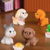 Mini Cute Puppy Statue Cartoon Cartoon Dog Gift Miniature Dog Figurine