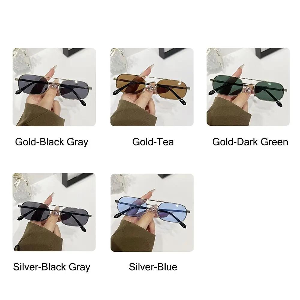 Модные маленькие солнцезащитные очки с металлической оправой, защита от УФ-лучей, очки в стиле хип-хоп 90-х, очки для пляжа/путешествий/уличной одежды для женщин и мужчин