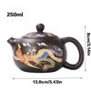 Dragon and Phoenix Purple Sand Pot Tea Color-changing Purple Clay  Zisha Teapot for Wood Stove or Stovetop Xuan-US