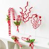 1PC Christmas Tree Candy Cane Picks Holidays Woolen Candy Roll Decorations New Year Tree Decor Office Multiple Options Available