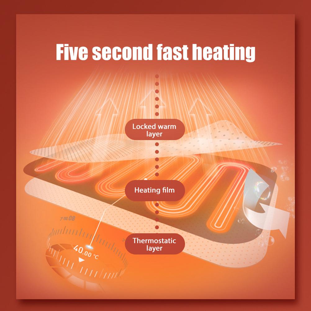 Heated Scarf with 3 Heating Levels Electric Heating Scarf Warm Winter Scarf Heated Neck Wrap for Outdoor Camping Hiking