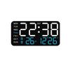 Цифровые настенные часы с голосовым управлением, TEMP, дата, неделя 2, будильник, летнее время, повтор сигнала, настольные часы, 5 уровней регулировки яркости, 12/24-часовой светодиодный режим