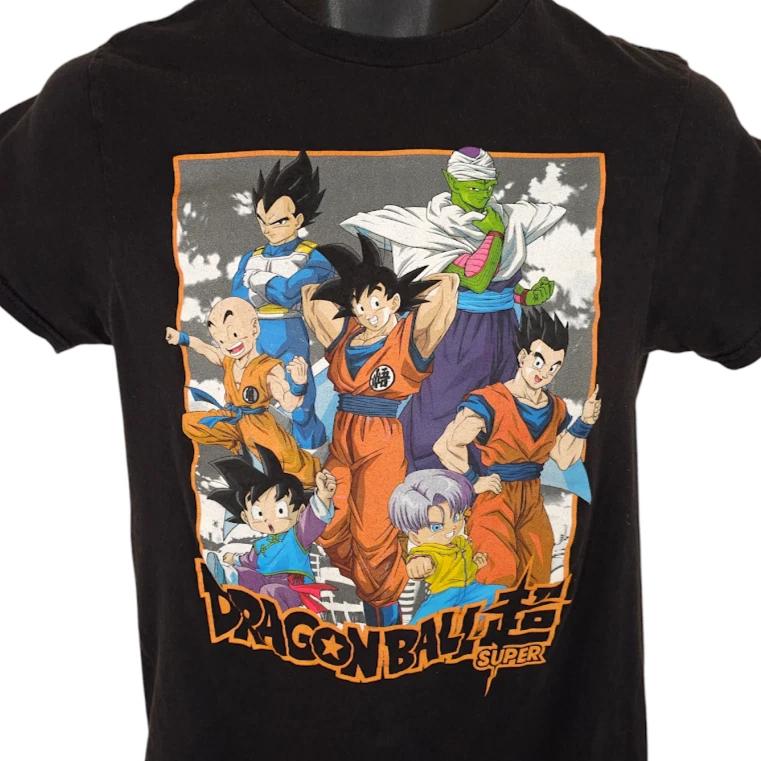 Dragon Ball Super 100% Cotton T-shirt Mens Tees Top Mens Size Small Black Japanese Manga Series Anime