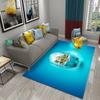 Visual Art Carpet Blue Ocean Castle Print Rug Creative Design Rectangle Area Rugs Yoga Mats Flat Mat Living Room Decor Door Mat