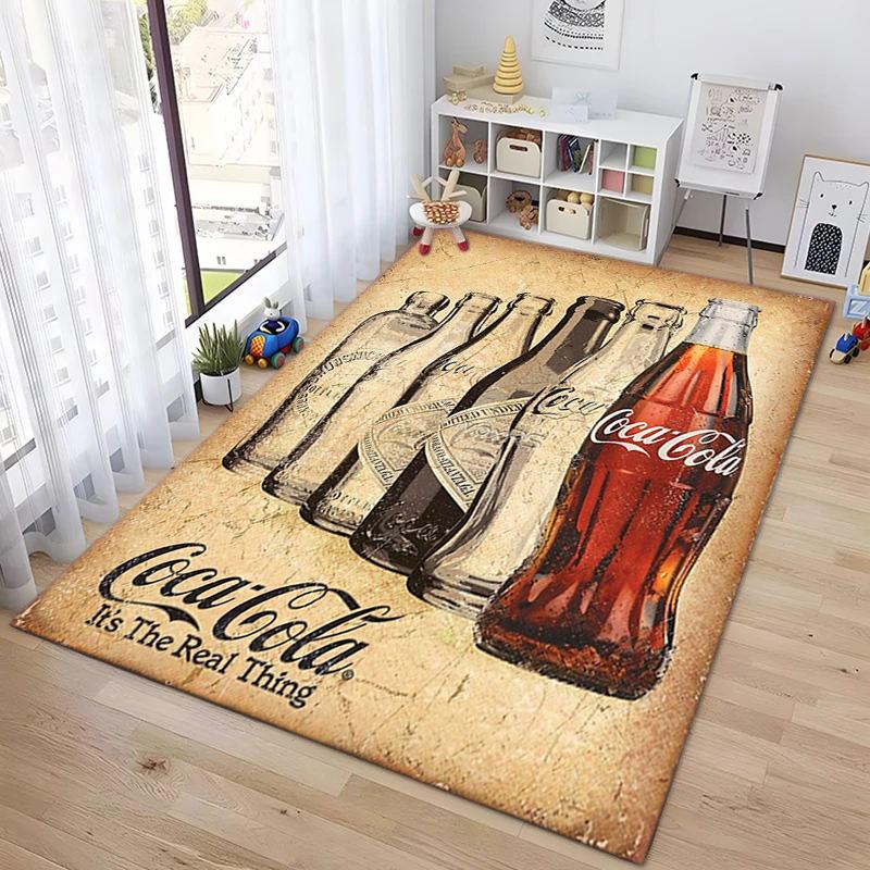 Рождественский подарок Хэллоуинская тематика напиток кола Coca Cola ковер подходит для гостиной и спальни коврики для дверей офис балкон декоративный ковер V27