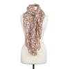 Бежевый шарф Feridia белые вишневые цветы 90x180 см Женский