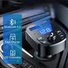 Автомобильный FM-передатчик громкой связи с поддержкой Bluetooth 5,0, автомобильный комплект, MP3-модулятор, плеер, аудиоприемник громкой связи, быстрое зарядное устройство с 2 USB-портами