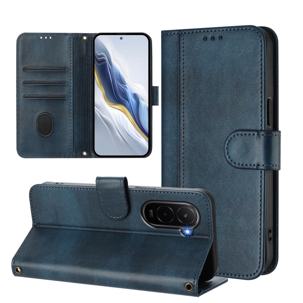 For Xiaomi Poco M7 Plus 5G/M7 4G (169mm) Cases Wallet Stand Retro Texture Leather Phone Cover with Lanyard