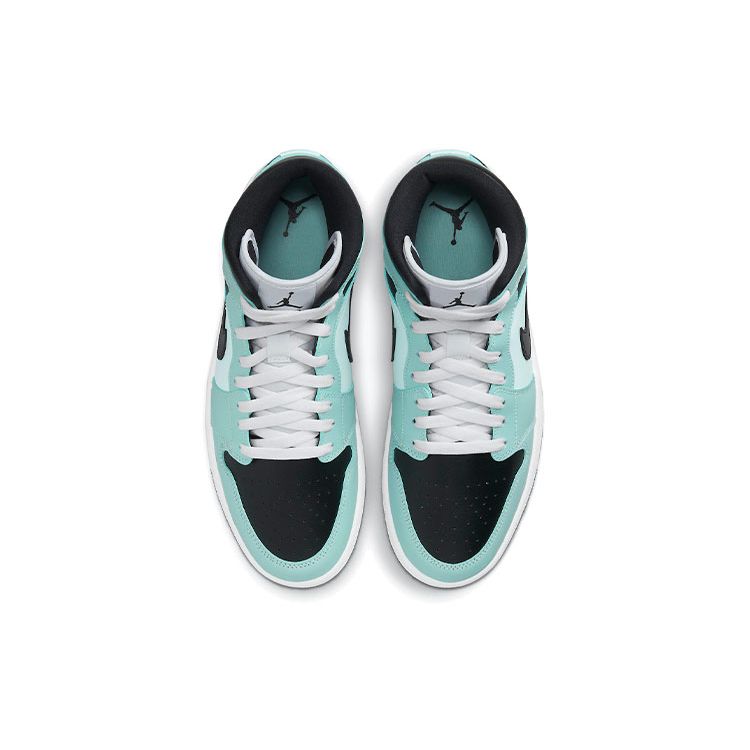 Air Jordan 1 Mid Aqua Черные женские кроссовки Синие BQ6472-300
